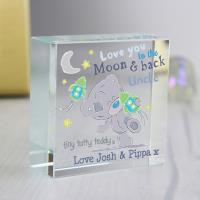 Personalised Tiny Tatty Teddy Moon & Back Crystal Block Extra Image 2 Preview